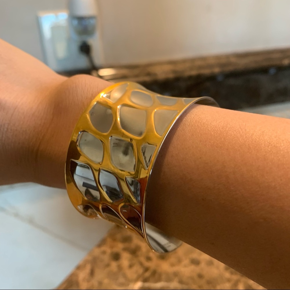 Vintage stainless steel cuff bracelet